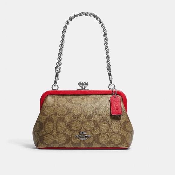 Coach Nora Kisslock Crossbody In Signature Canvas